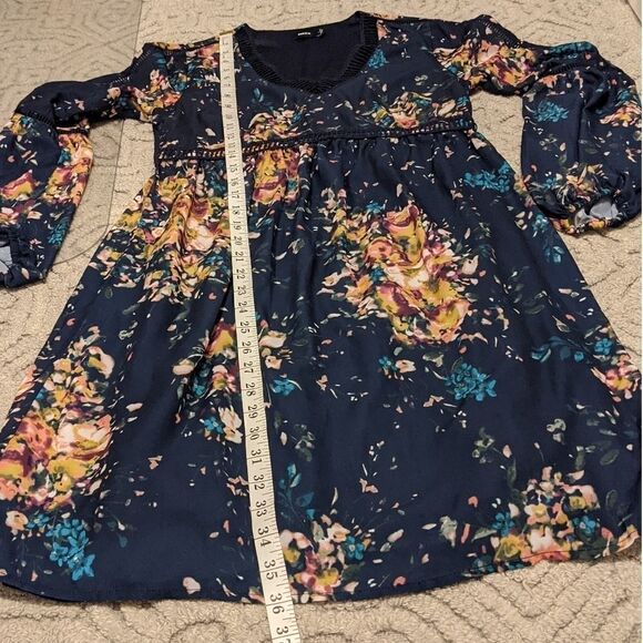Mexx Blue floral boho dress size 2 @Y - Picture 12 of 12